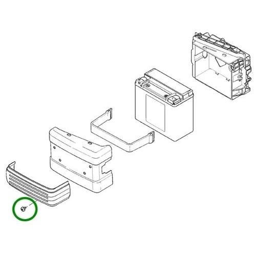 バッテリーカバースクリュー 1/4"-20x5/8" 2006〜17年ダイナモデル