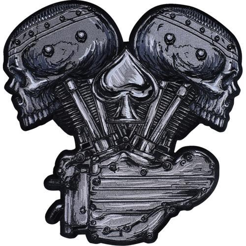 【28400181】 Metal＆Mayhem V-Twin Skull Large Patch