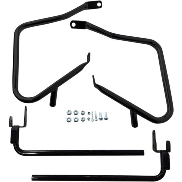 サドルバッグガード＆サポートキット：2014年以降FLHX/FLTRX/グロスブラック