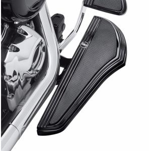 【50500799】 ディファイアンス フットボードキット ブラックアノダイズド 2018年以降FLソフテイルモデルでライダーフットボード装着車｜amberpiece