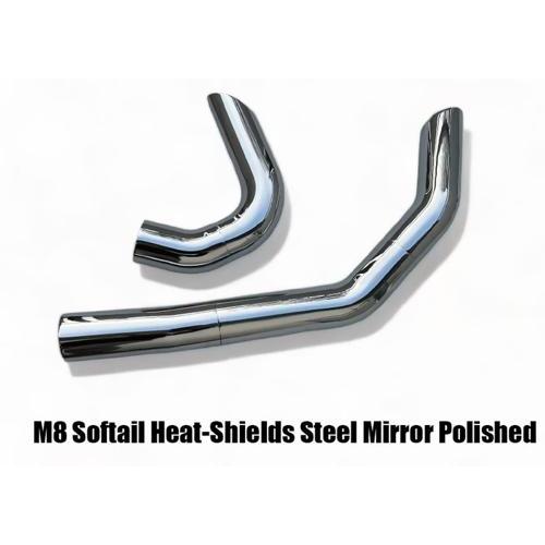 MPRDS 2in1 エキゾースト ヒートシールド ミラーポリッシュ 2018〜24年ソフテイルモデ...