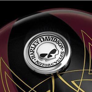 ハーレー純正スカル・フューエルキャップメダリオン