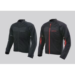 HBJ-058 スポーツメッシュジャケット：M L XL 2XL/ブラック ブラック/レッド