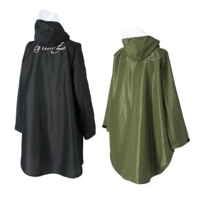 【hrp01】 HOOD RAIN PONCHO：M L/ブラック オリーブ ◆ハーレー◆｜amberpiece