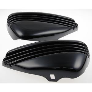 カルトワーク製スポーツスター サイドカバー 左 黒 社外 中古 ハーレー