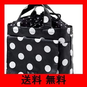 いつでも安心お出かけおむつポーチ （巾着トートタイプ） polka dot large （black） B1305000の商品画像