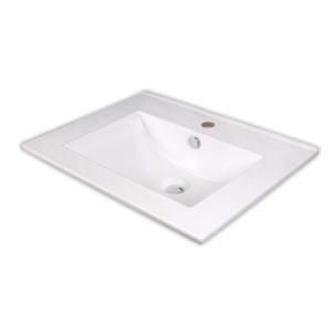 白陶器600デザイン欧風角型カウンター洗面器ボウル Ambest SL9060