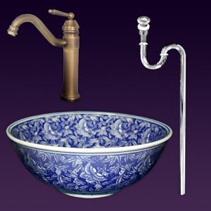 白陶器豪華な大きい角型洗面化粧用カウンター洗面器洗面台 Ambest