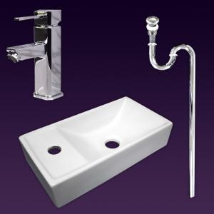 白陶器製デザイン丸型手洗器小型洗面台洗面器ボウル Ambest SL35A0