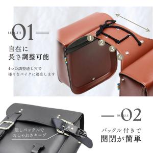 サイドバッグ バイク ツーリング 防水 収納 ...の詳細画像5