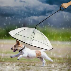 ペット用傘 犬用傘 猫用傘 ペット傘 ペットアンブレラ 雨具 小型犬 中型犬 梅雨 お散歩グッズ　リード ペット 雨傘 パラソル レインコート 雨の日｜ambitioussolutions