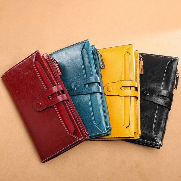 新入荷 牛革　　長財布 レディース 小銭入れ　カード入れ　サイフ　おしゃれ wallet コンパクト...