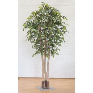 大型サイズ ベンジャミン 立ち木　高さ230cm (フェイク グリーン 人工観葉植物 造花 樹木 造木 インテリア おしゃれ 業務用 植栽 装飾)