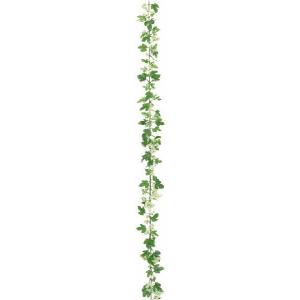 ニューアイビーガーランド 5本セット (グリーン/ホワイト 造花 フェイク リーフ DIY 壁面装飾)｜ambix