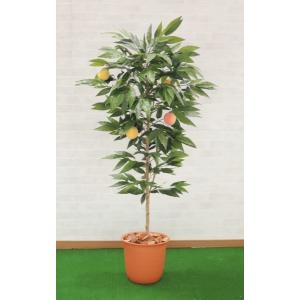 桃 の木 実付き 150cm (ピーチ 造花 人工 観葉植物 鉢植え 室内 おしゃれ インテリア グリーン 植栽 1.5m)｜ambix