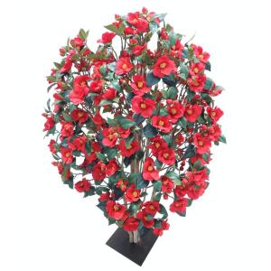 椿の木 DX赤 150cm (造花 観葉植物 ...の詳細画像1
