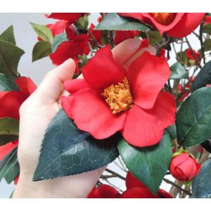椿の木 DX赤 150cm (造花 観葉植物 ...の詳細画像4