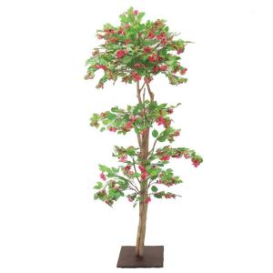 ハナミズキツリー ピンク 150cm (花水木 造花 人工観葉植物 緑 和風 インテリア 造園 庭園 坪庭 1.5m おしゃれ 室内 フェイク グリーン 植栽)