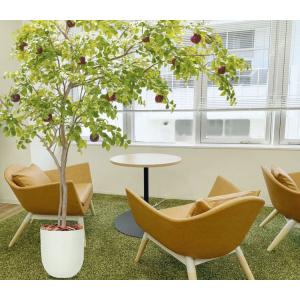 りんごの木 片流れ 250cm（フェイクグリーン リンゴ 林檎 アップル 造花 インテリア おしゃれ 室内 シンボルツリー 人工 観葉 植物 大型 プランツ 装飾 2.5m）