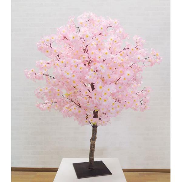 桜 120cm (造花 インテリア 観葉植物 サクラ コンパネ仕様 おしゃれ 室内 春 装飾 置物 ...