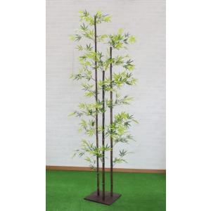 黒竹 210cm3本立　(人工竹 造花 インテリア 観葉植物 木工ベース クロタケ)｜ambix