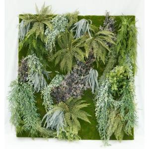 壁面緑化 パネル 全長 150cm 苔とシダ系の フェイクグリーン 装飾 (造花 お洒落 ウォールデコレーション 2分割 大型 大きい ディスプレイ インテリア 装飾)
