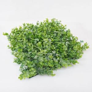 人工芝 25cm角 ユーカリセダムマット (2枚) (造花 人工 草 芝生 フェイクグリーン DIY 壁面装飾)