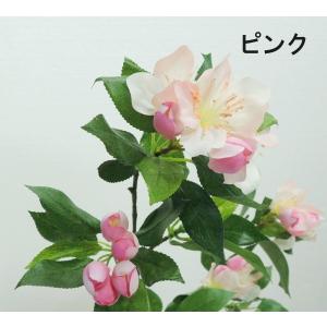 リンゴ 花 スプレー リーフ 6本セット (フ...の詳細画像3