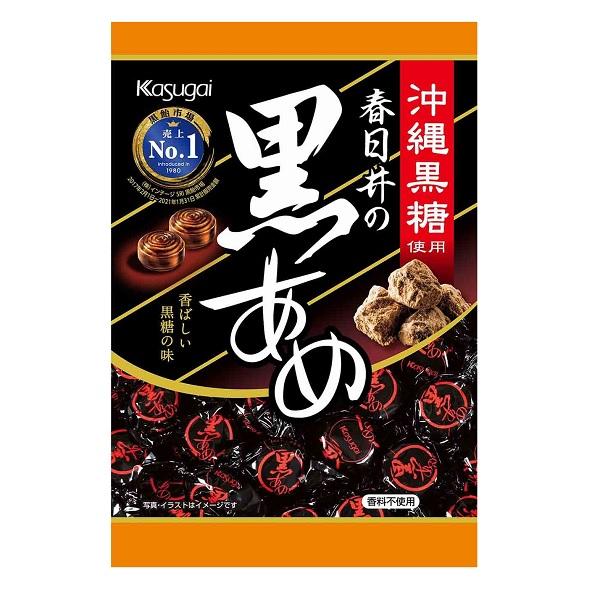 春日井製菓 黒あめ 134g×６袋  沖縄黒糖を使用 黒飴