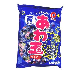 あわ玉キャンディ 青 サイダー味　100個入　袋タイプ　パイン製菓｜amechan