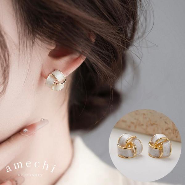 イヤリング 痛くない 40代 50代 ノンホールピアス ピアス見え ゴールド クリップ シリコンカバ...