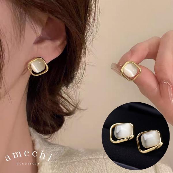 イヤリング 痛くない 40代 50代 大ぶり 大きめ ノンホール ピアス見え ゴールド クリップ シ...
