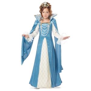プリンセス　衣装、コスチューム　子供女性用　お姫様　ブルー　ロングドレス　コスプレ｜amecos