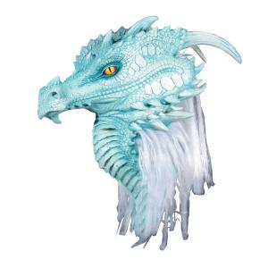ドラゴン 龍 マスク 大人用 たてがみ付き グレー/シルバー ドラゴン 龍 マスク 大人用 たてがみ付き グレー/シルバー