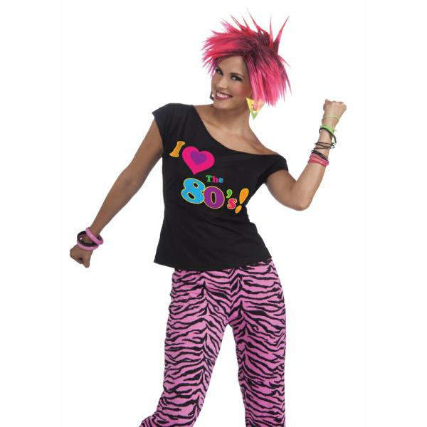 クラブ　80年代　オフショルダートップス　コスチューム　大人女性用　80's Shirt Remix...