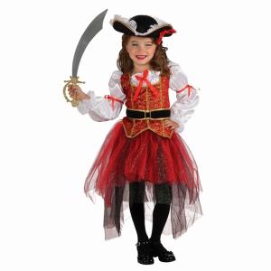 海賊　衣装、コスチューム　子供女性用　レッド　パイレーツ　PRINCESS OF THE SEAS　コスプレ｜amecos
