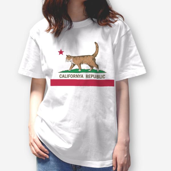 CALIFORNYA REPUBLIC　カリフォルニャ〜 かわいい猫ちゃんTシャツ