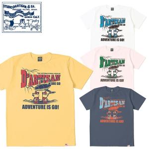 ステュディオ・ダ・ルチザン USA コットン プリント Tシャツ【8064A】 ダルチザン STUDIO D'ARTISAN｜amekajishop-klax-on