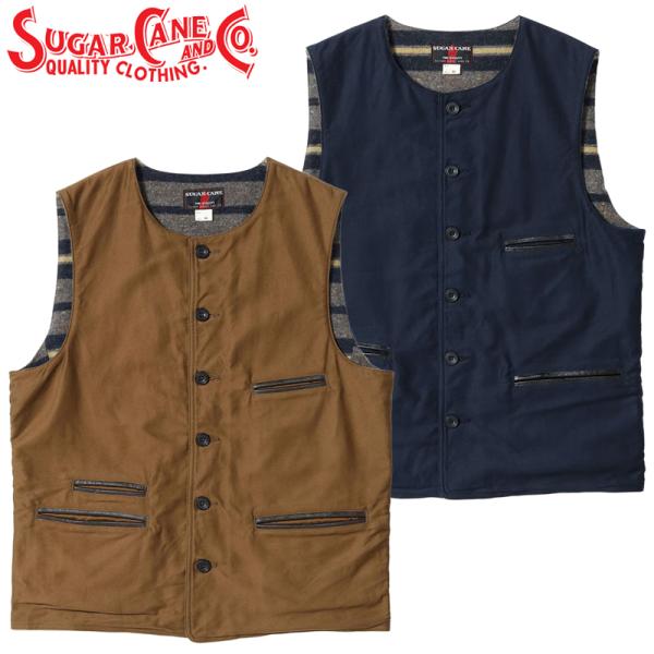 シュガーケーン FICTION ROMANCE　9.5oz モールスキン ベスト SC15832 /...
