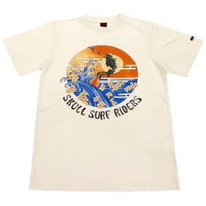 CROPPED HEADS スカルサーフ柄半袖Tシャツ｜america-casual