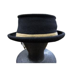 ニューヨークハット NEWYORK HAT ハット 帽子 ポークパイ ハンチング 5588 Melton Stingy ブラック (L) (13時までの注文は当日発送 土日祝日は除く)｜america-direct