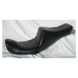 キング＆クイーンシート 黒レザー タックロールパターン : アメリカン