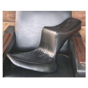 スティード キングアンドクイーンシート ファイヤーパターン キング＆クイーンシート ファイヤーパターンブラックレザー