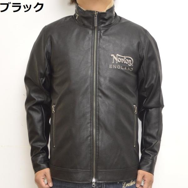 ノートン Norton 服 アパレル 213N1702 ライダースジャケット ライナーベスト付きポリ...