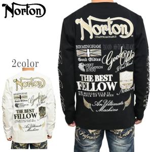 ノートン NORTON 長袖Tシャツ ヘンリーネック ワッフル編み 2つボタン 