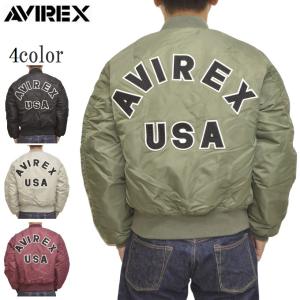 AVIREX アヴィレックス 6102171 コマーシャル ロゴ MA-1 フライトジャケット ミリタリー ジャケット 7832952013 定番 アウター アビレックス メンズ｜americanbass