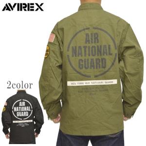 AVIREX アヴィレックス 783-3252046 ジャングル ファティーグジャケット ミリタリー ジャケット シャツ AIR NATIONAL GUARD アビレックス メンズ｜americanbass