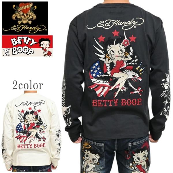 Ed Hardy エドハーディー ベティブープ BED-2508 天竺 長袖Ｔシャツ ロンＴ トップ...
