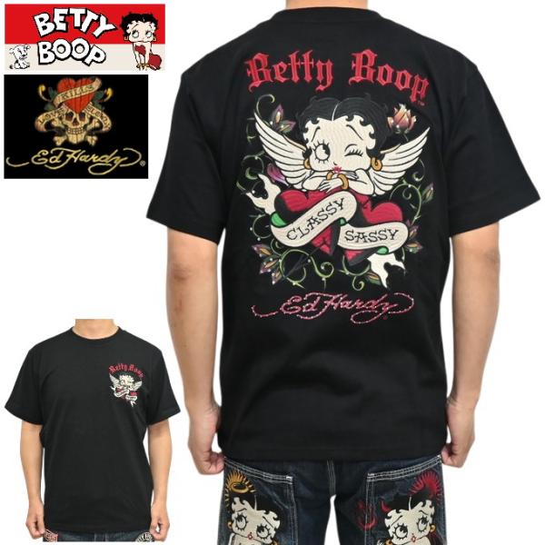 Ed Hardy エドハーディー ベティブープ BED-2601 半袖Ｔシャツ 天竺半袖TEE ライ...