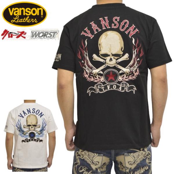 バンソン VANSON×クローズ WORST CRV-2403 半袖Tシャツ 天竺半袖TEE T.F...